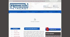 Desktop Screenshot of maheshmetacastindia.com